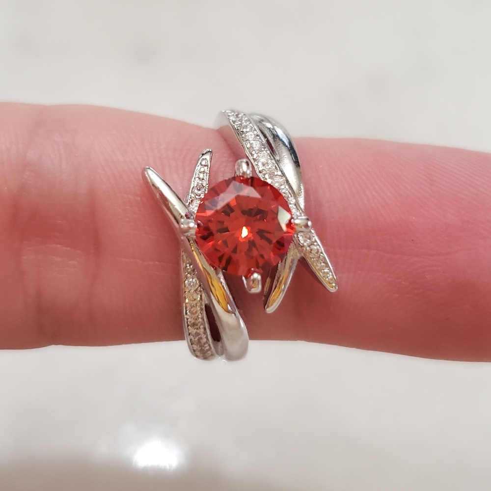 Red & Silver Ring - Picture 2 of 6
